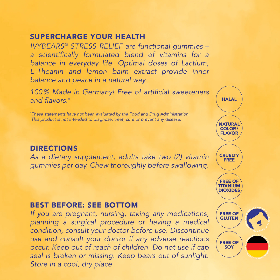 Ivybears Stress Relief gummies – natural calm supplement