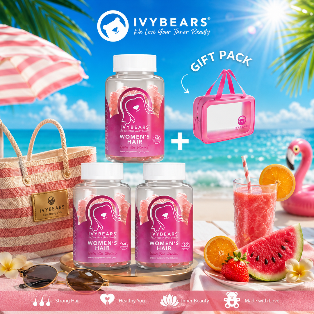 مجموعة علاج الشعر لنمو الشعر لمدة 3 أشهر - Ivybears