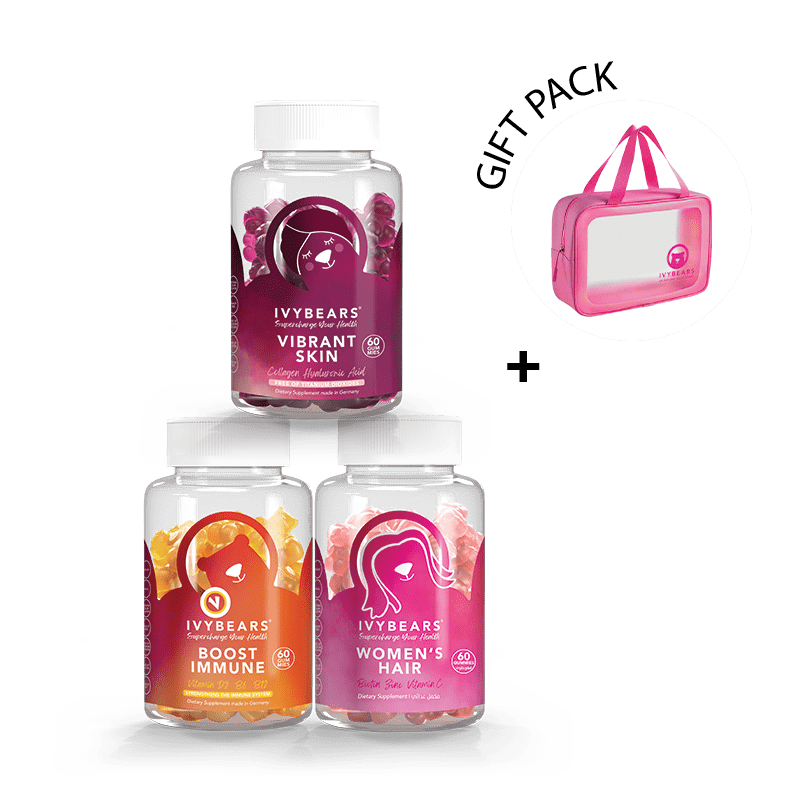 Glow & Go Bundle – Hair, Skin & Immune Support | Ivybears