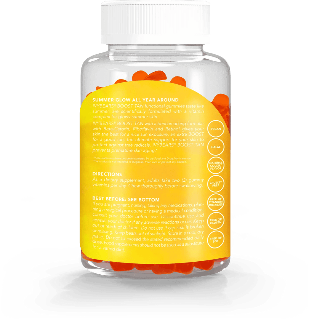 Ivybears Boost Tan supplement  – vitamins for natural golden glow