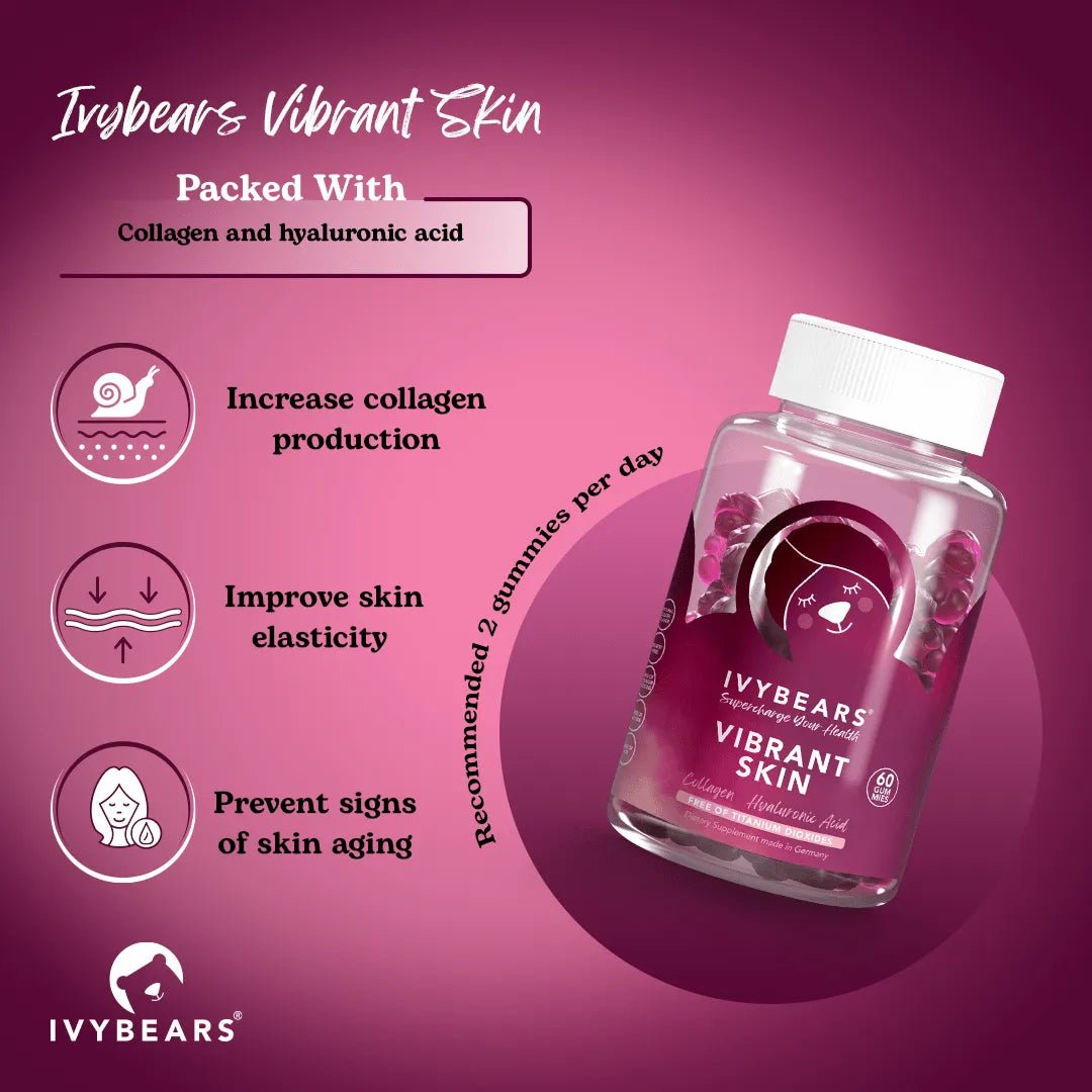Ivybears Vibrant Skin Gummies – collagen and hyaluronic acid supplement