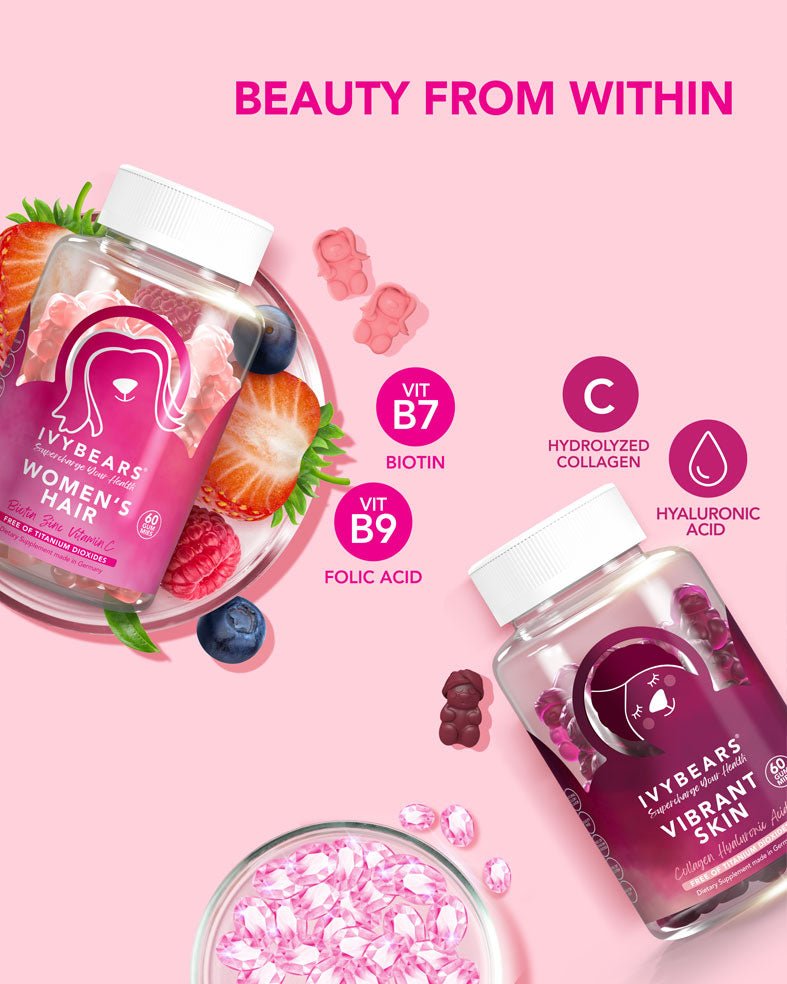 Glam & Glow Bundle - Best Hair & Skin Vitamins by Ivybears